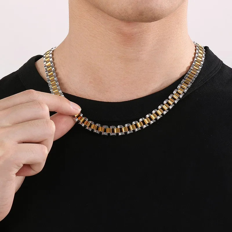 Stainless Steel Watch Chain Necklace for Women/Men