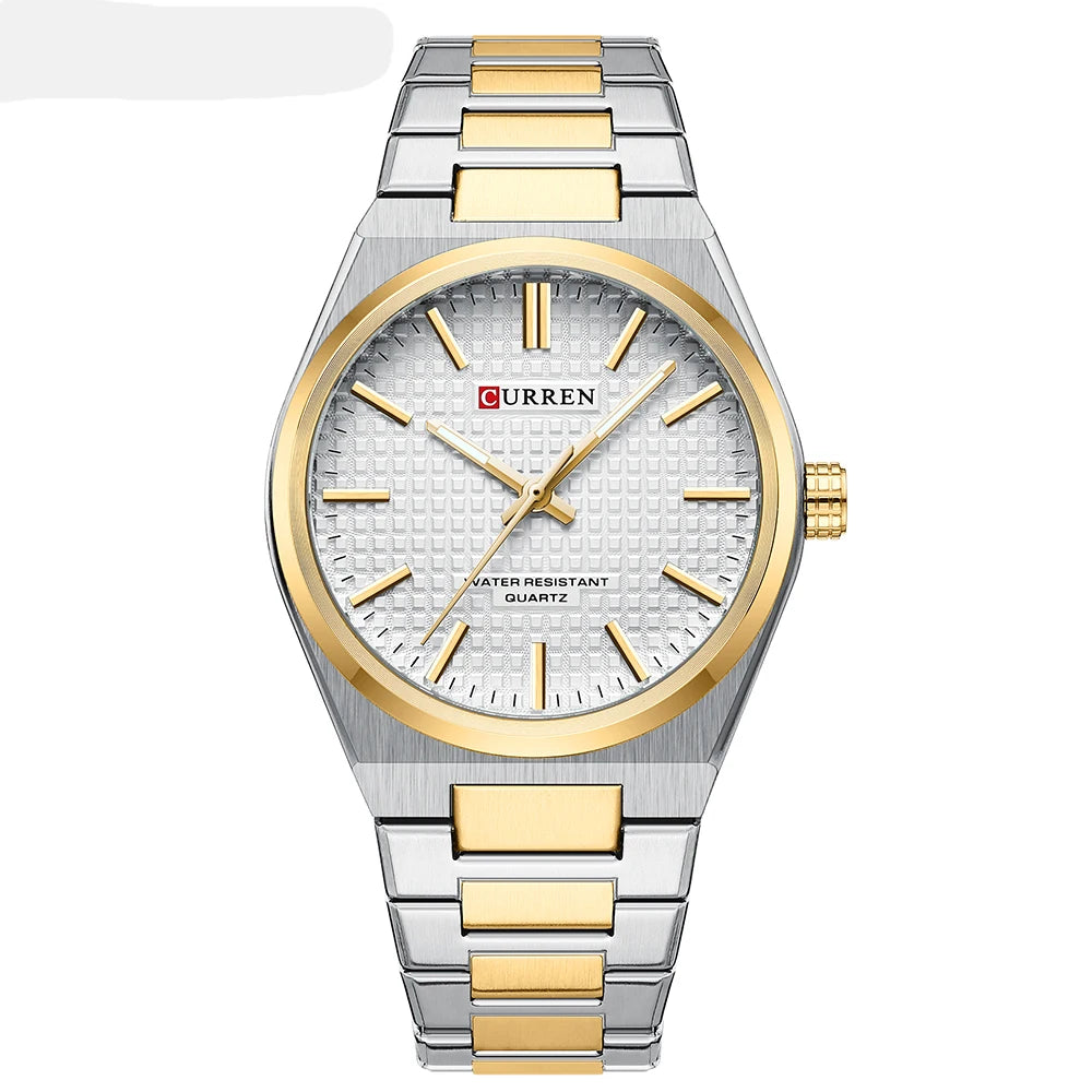 Men's Stainless Steel Business Quartz Wristwatch