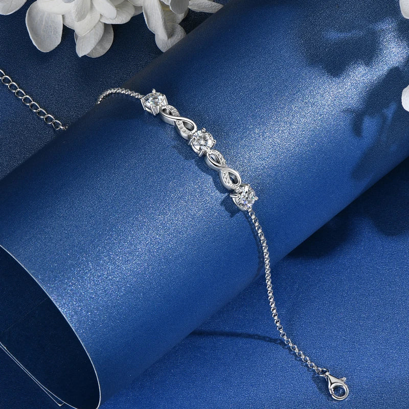 Check Out Our Mobile Watch Price, Womens 18k Gold Plated Moissanite Bracelet Silver Bracelet