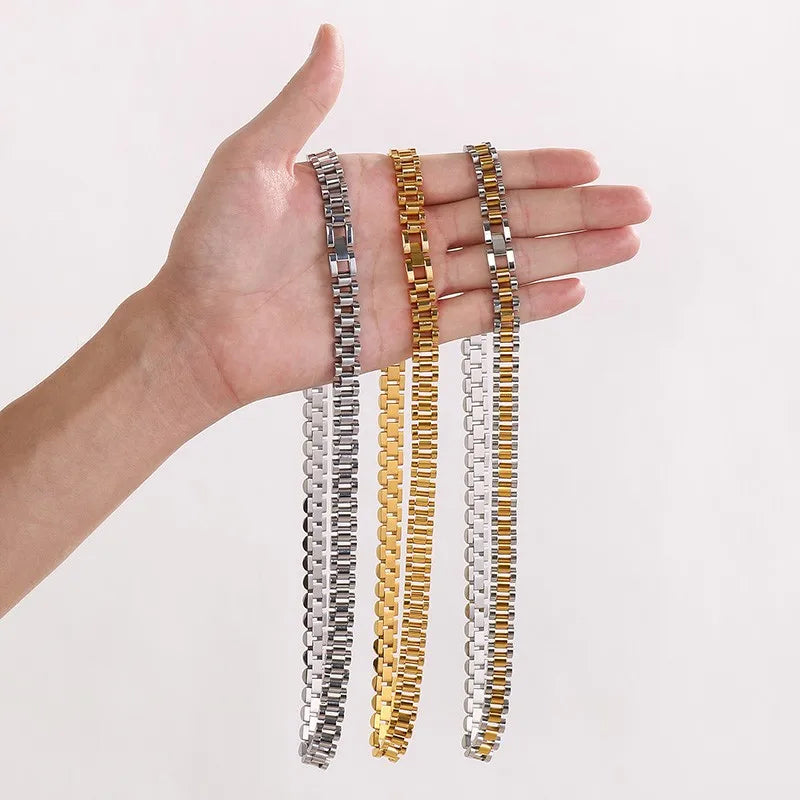 Stainless Steel Watch Chain Necklace for Women/Men