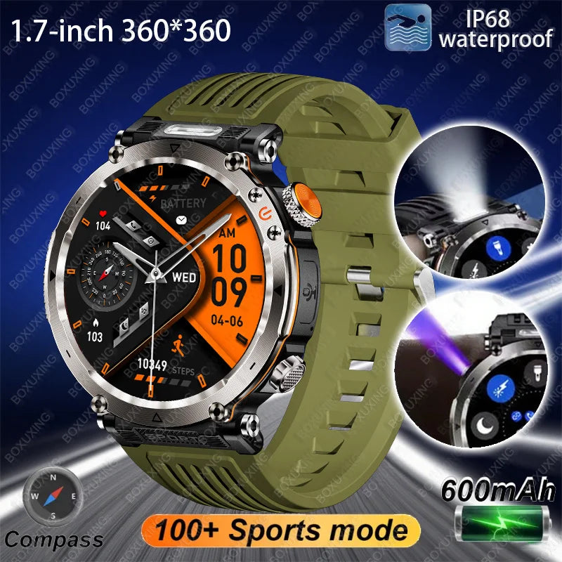 mobile watch price Mens Smart Watch 600mAh LED Flashlight