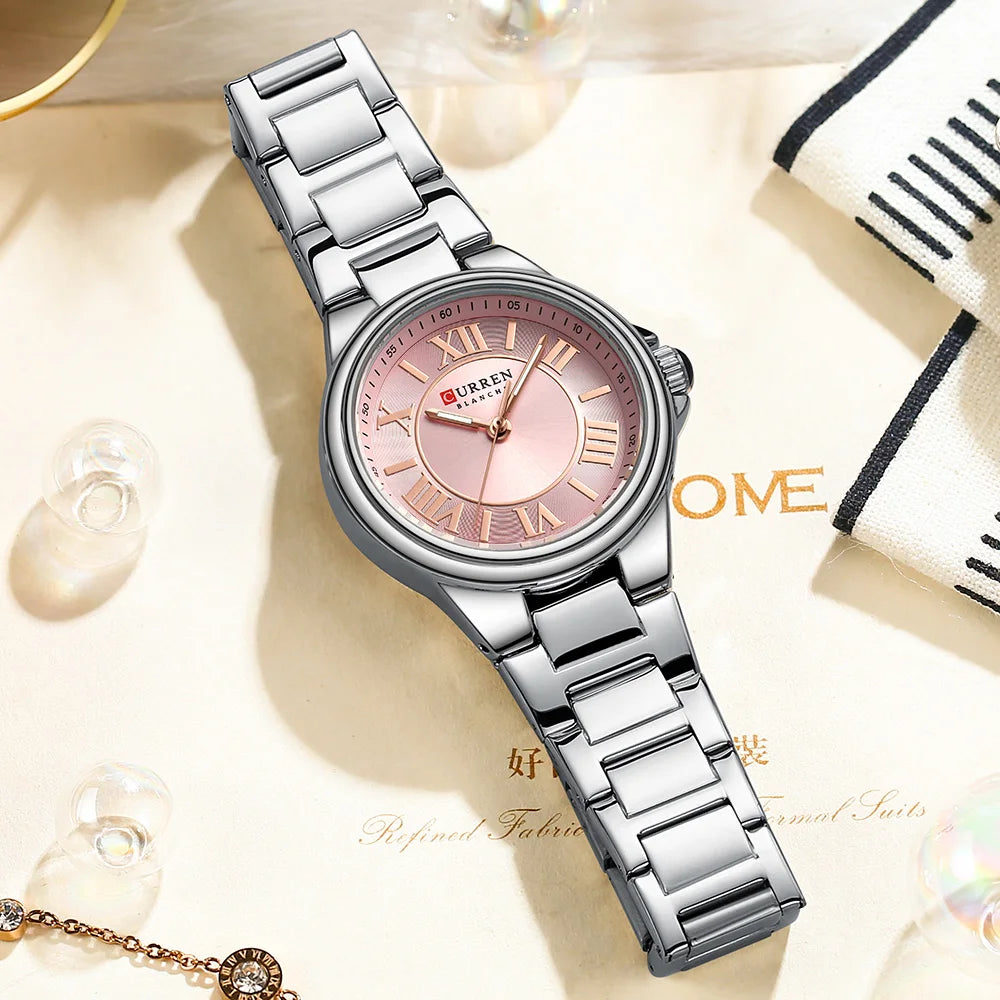 Women Stainless Steel Sports Dress Quartz Watch