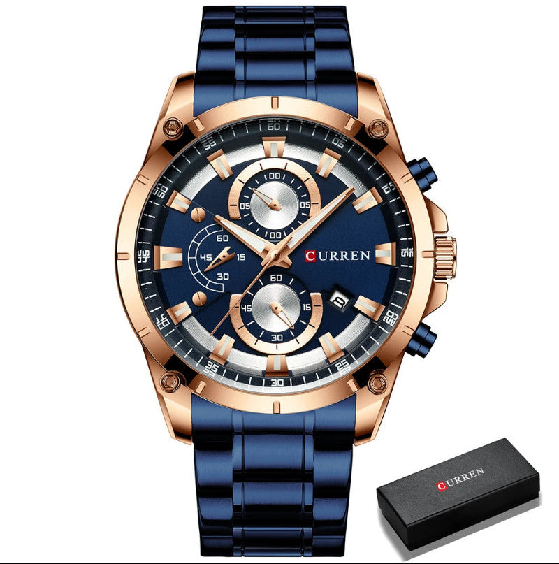 Men's Luxury Sport Quartz Gold Wristwatch
