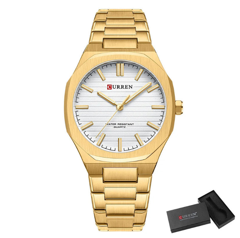 Men's Stainless Steel Quartz Luminous Business Watch