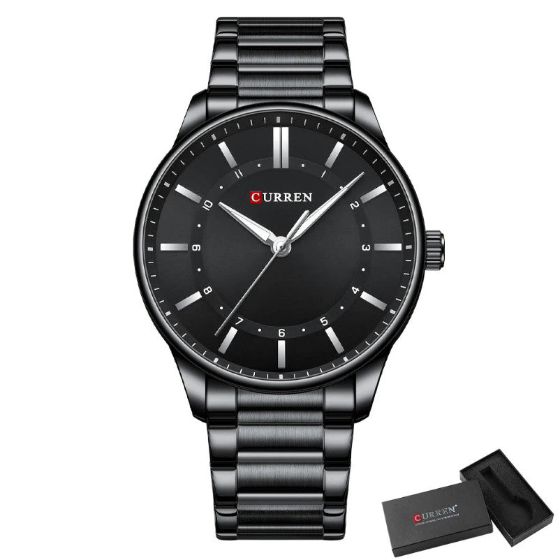 Mens Stainless Steel Casual Quartz Watch