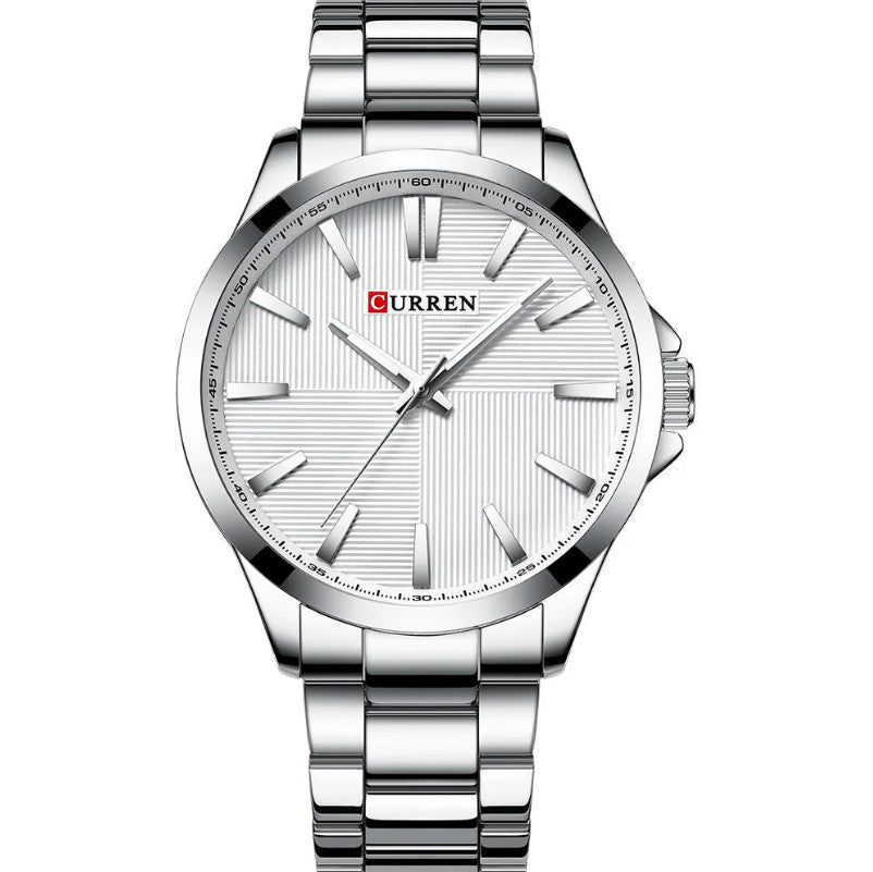 Mens Stainless Steel Fashion Business Quartz Watch