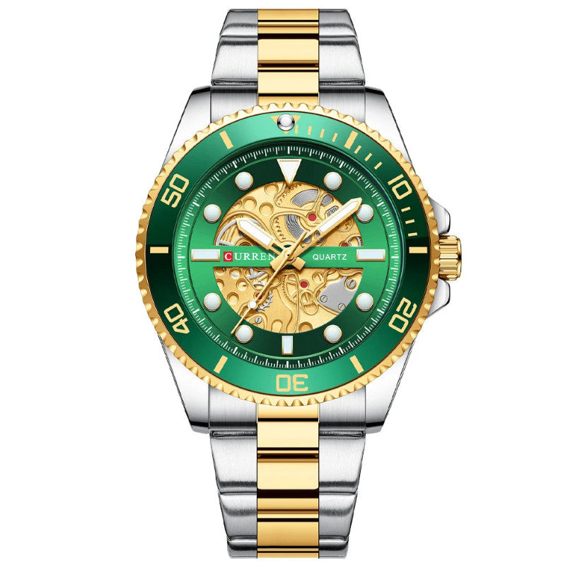 Mens Stainless Steel Lumious Quartz Watch