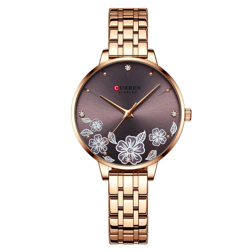 Women Stainless Steel Ultra Thin Quartz Watch
