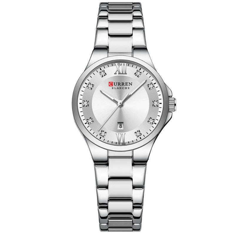 Women Stainless Steel Waterproof Luminous Quartz Watch