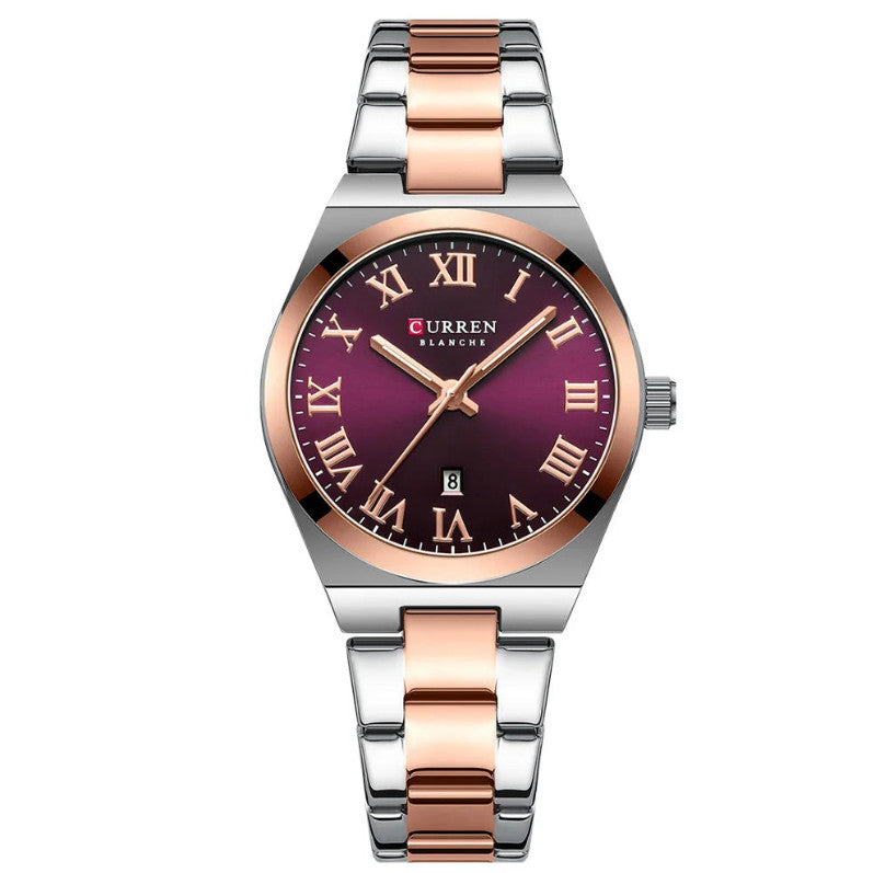 Womens Stainless Steel Casual Quartz Watch