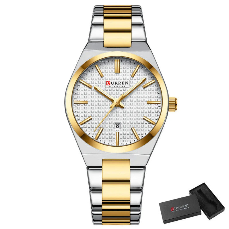 Womens Stainless Steel Small Dial Quartz Watch