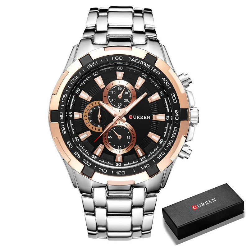 Mens Steel Quartz Analog Sports Watch