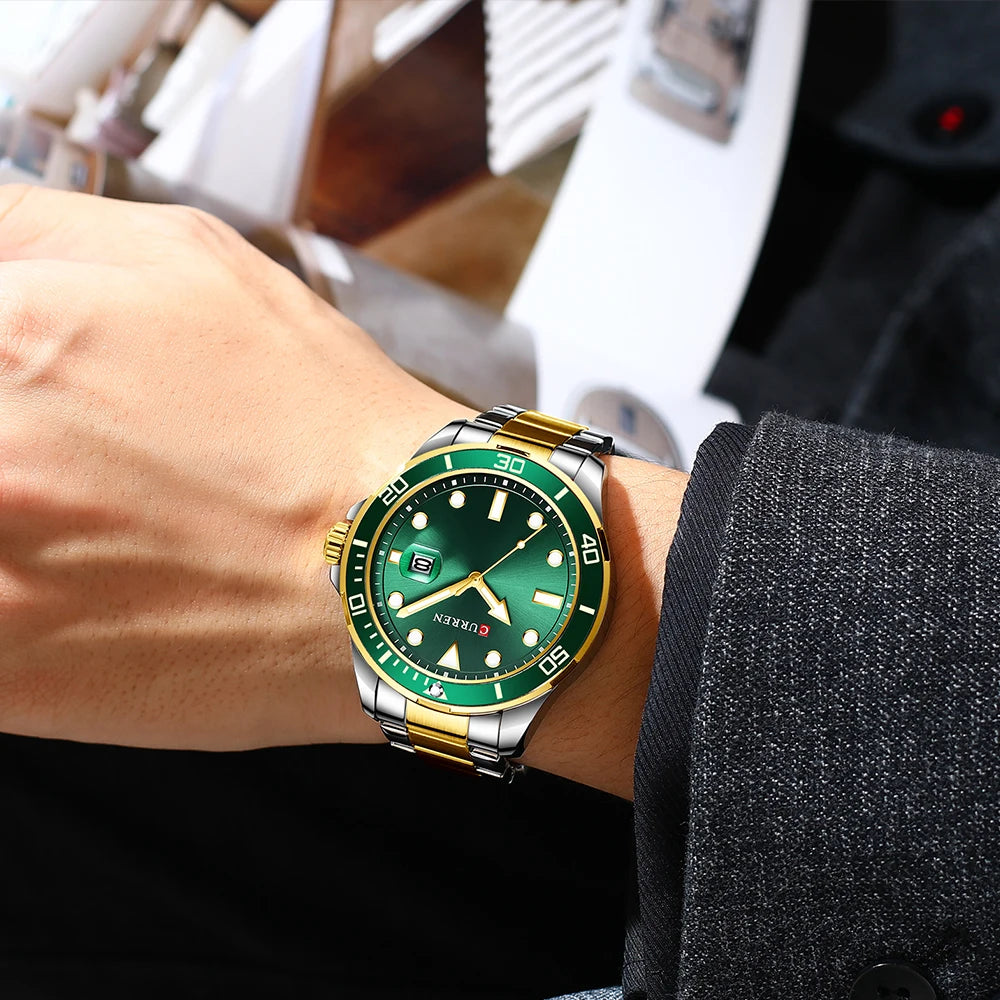 Mens Stainless Steel Quartz Business watch