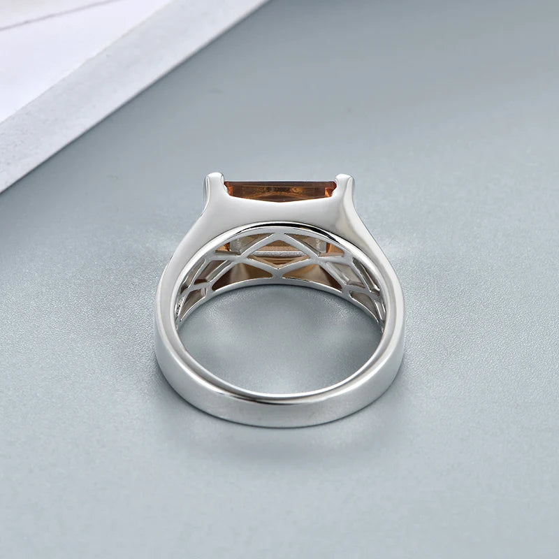 Men's Sterling Silver Ring S925 Wedding  Rings 5.5 Carats