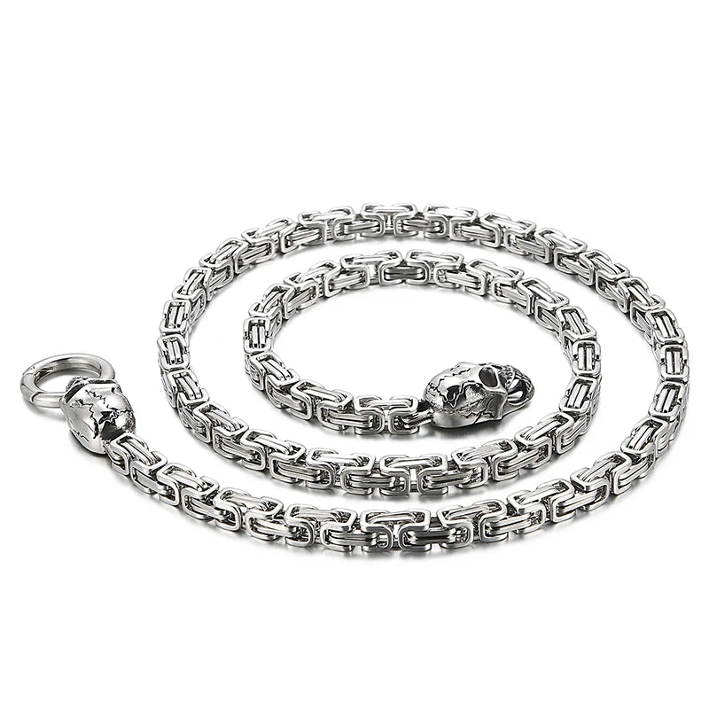 Men's Stainless Steel Gothic Empire Byzantine Necklace Chain