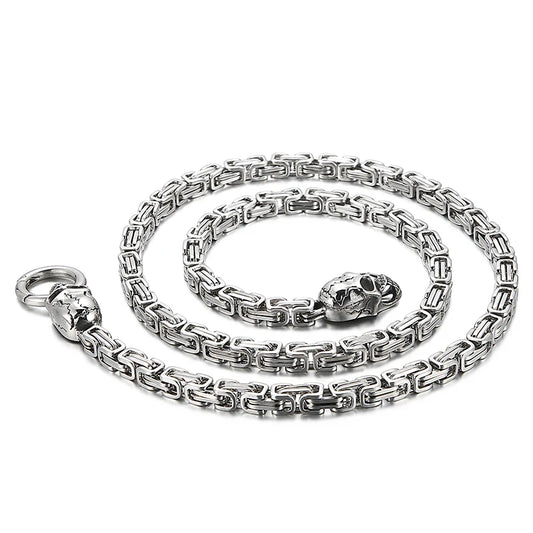 Men's Stainless Steel Gothic Empire Byzantine Necklace Chain