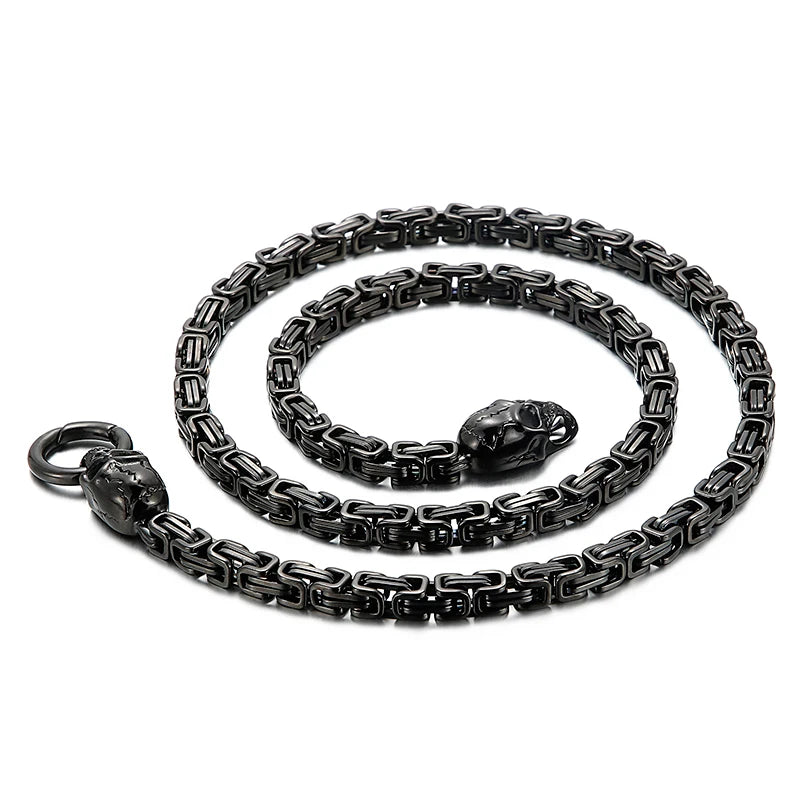 Men's Stainless Steel Gothic Empire Byzantine Necklace Chain