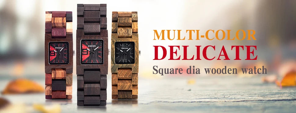 Women Chronograph Watch With Auto Date Versatile Wooden Timepieces.