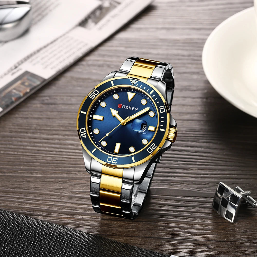 Mens Stainless Steel Quartz Business watch