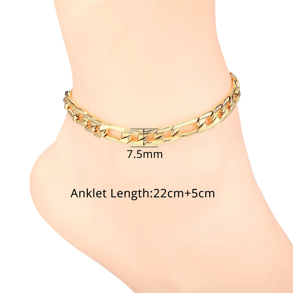 Figaro Bead Chain Anklet for Women And Girls
