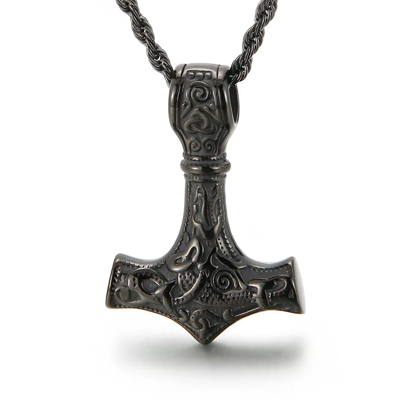 Men's Pirate Captain Stainless Steel Necklace  Bless Amulet