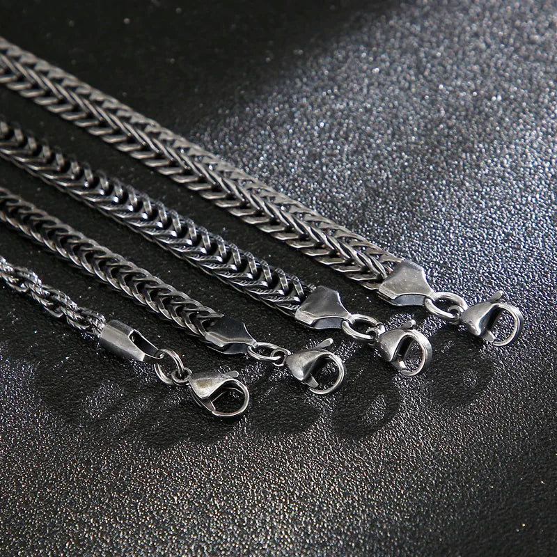 Men's Stainless Steel Matte Chain Link Fashion Necklace