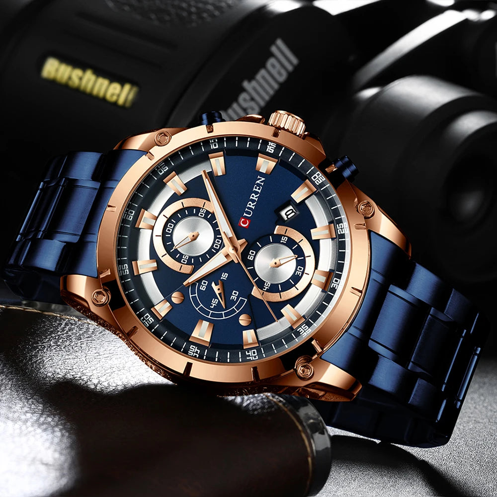 Men's Luxury Sport Quartz Gold  Wristwatch