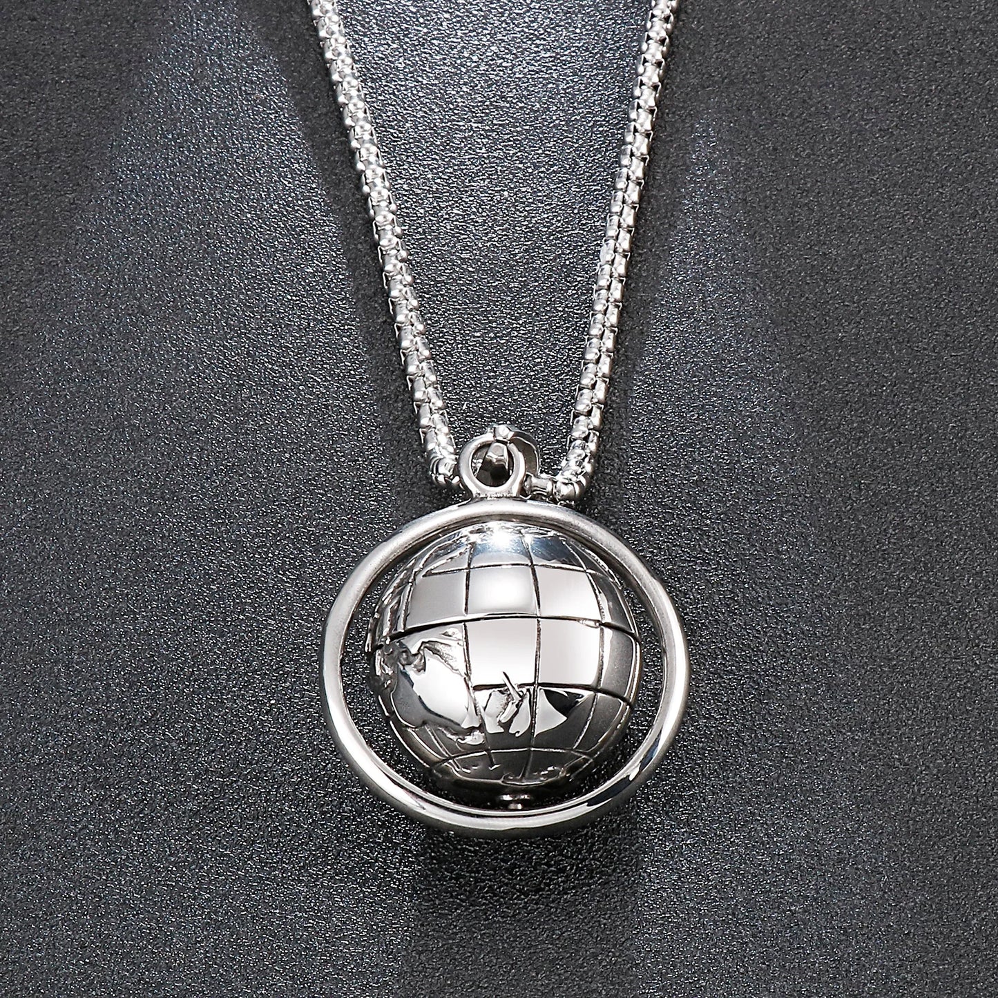 Men's,Women Punk Moon Globe Charm Pendant Necklace