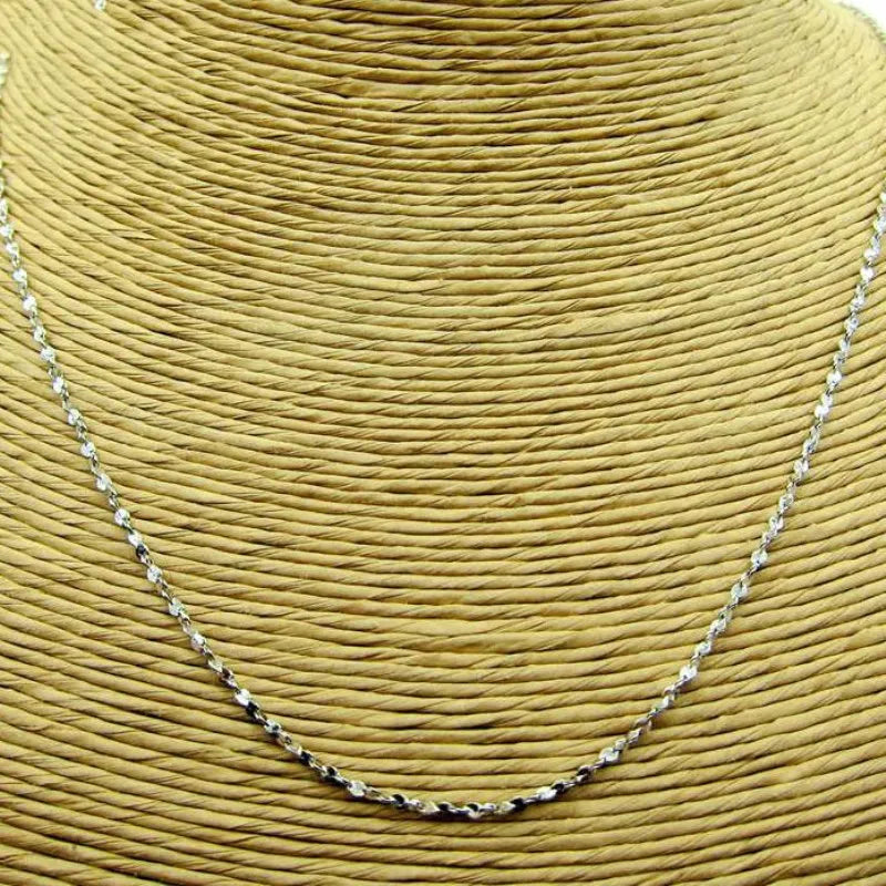 Platinum 950 Women's Female 1.2mmW Full Star Chain 18nch Neckalce.