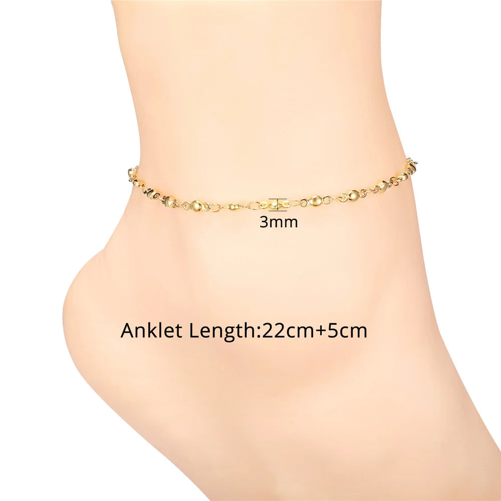 Figaro Bead Chain Anklet for Women And Girls