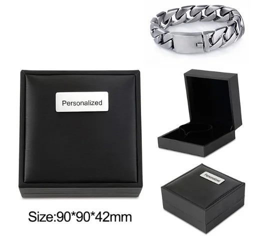 Mens Stainless Steel Brushed Cuban Link Chain Bracelet