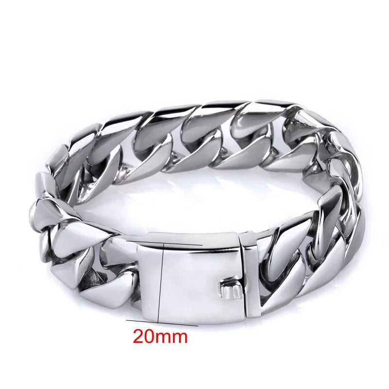 Men's 316 Stainless Steel Gold Bracelet Bangle
