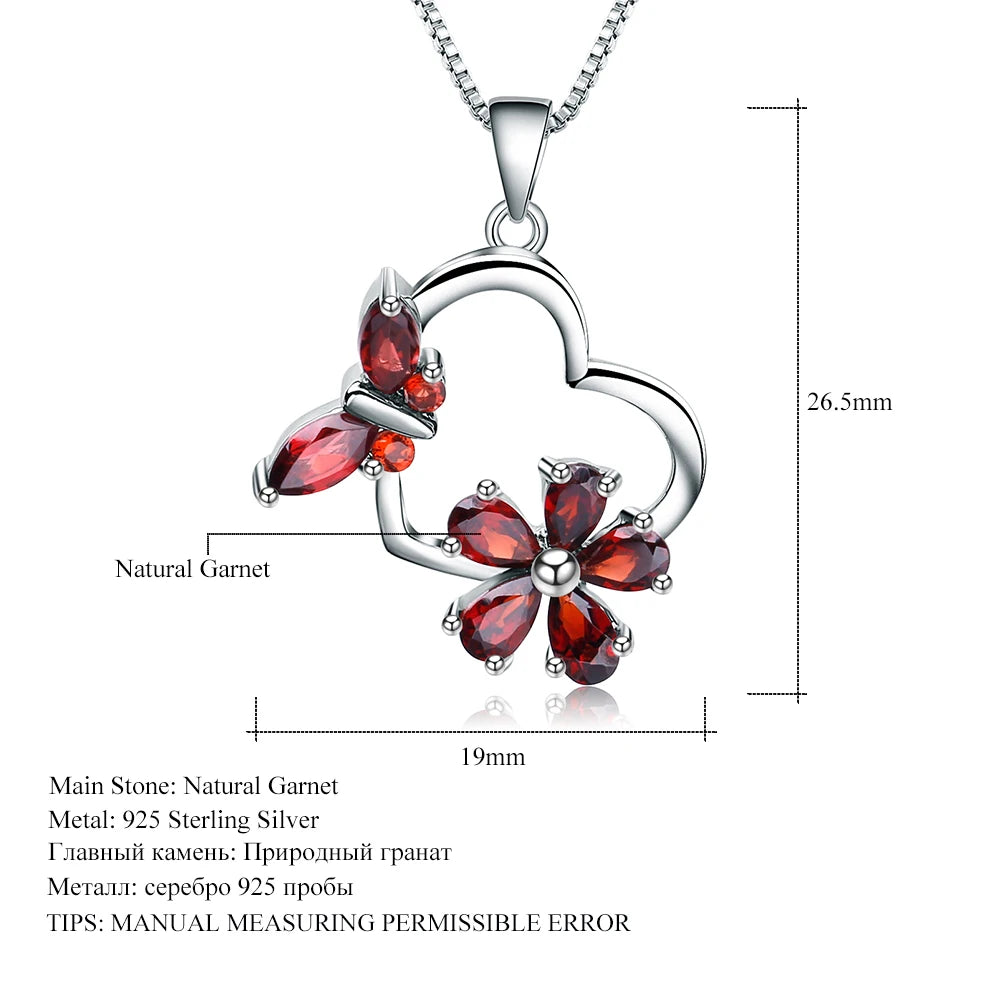 585 14K 10K 18K Gold 925 Silver Butterfly Flowers Necklace For Women.