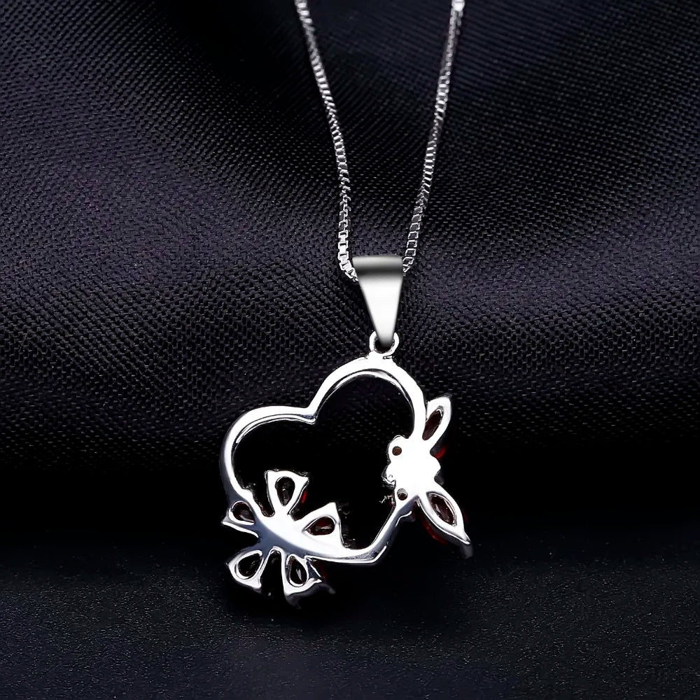 585 14K 10K 18K Gold 925 Silver Butterfly Flowers Necklace For Women.