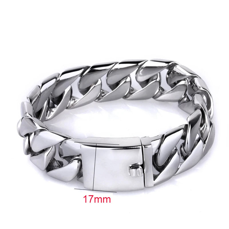 Men's 316 Stainless Steel Gold Bracelet Bangle