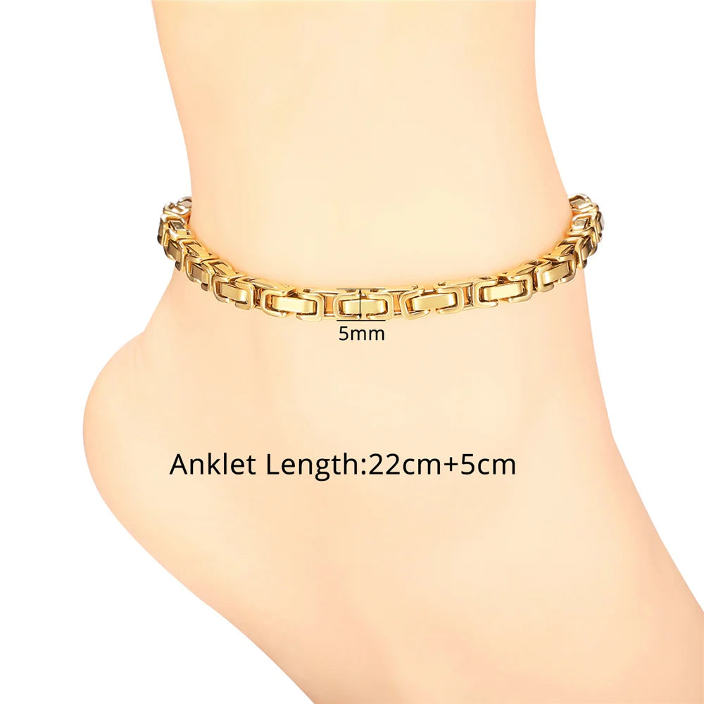 Figaro Bead Chain Anklet for Women And Girls