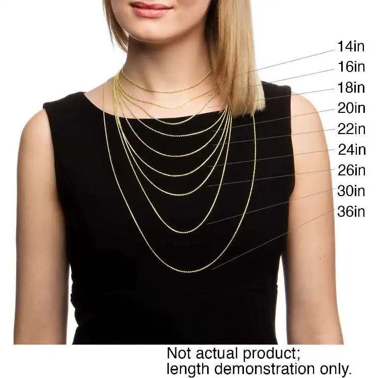 18K Gold Rolo Chain Necklace For Women 16" 18" 20'' Link Chain.