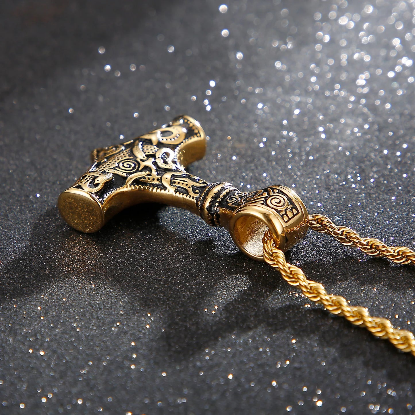 Men's Pirate Captain Stainless Steel Necklace  Bless Amulet