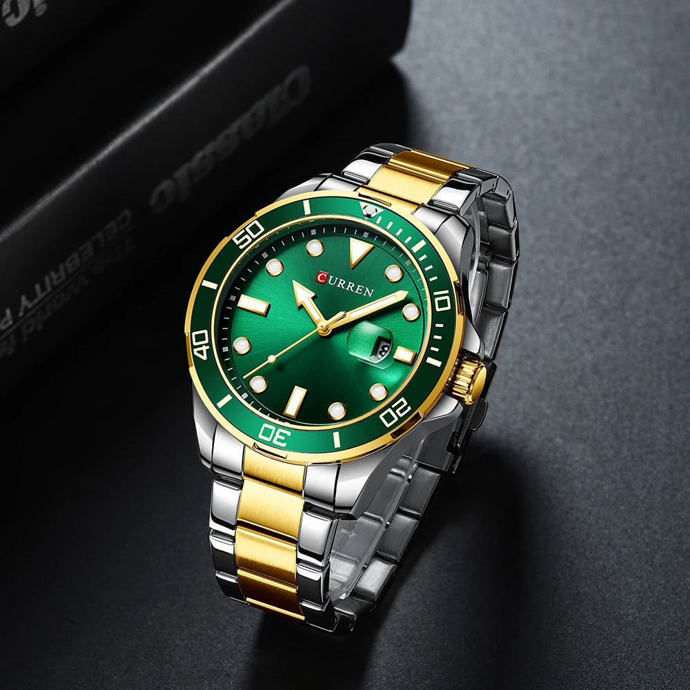 Mens Stainless Steel Quartz Business watch