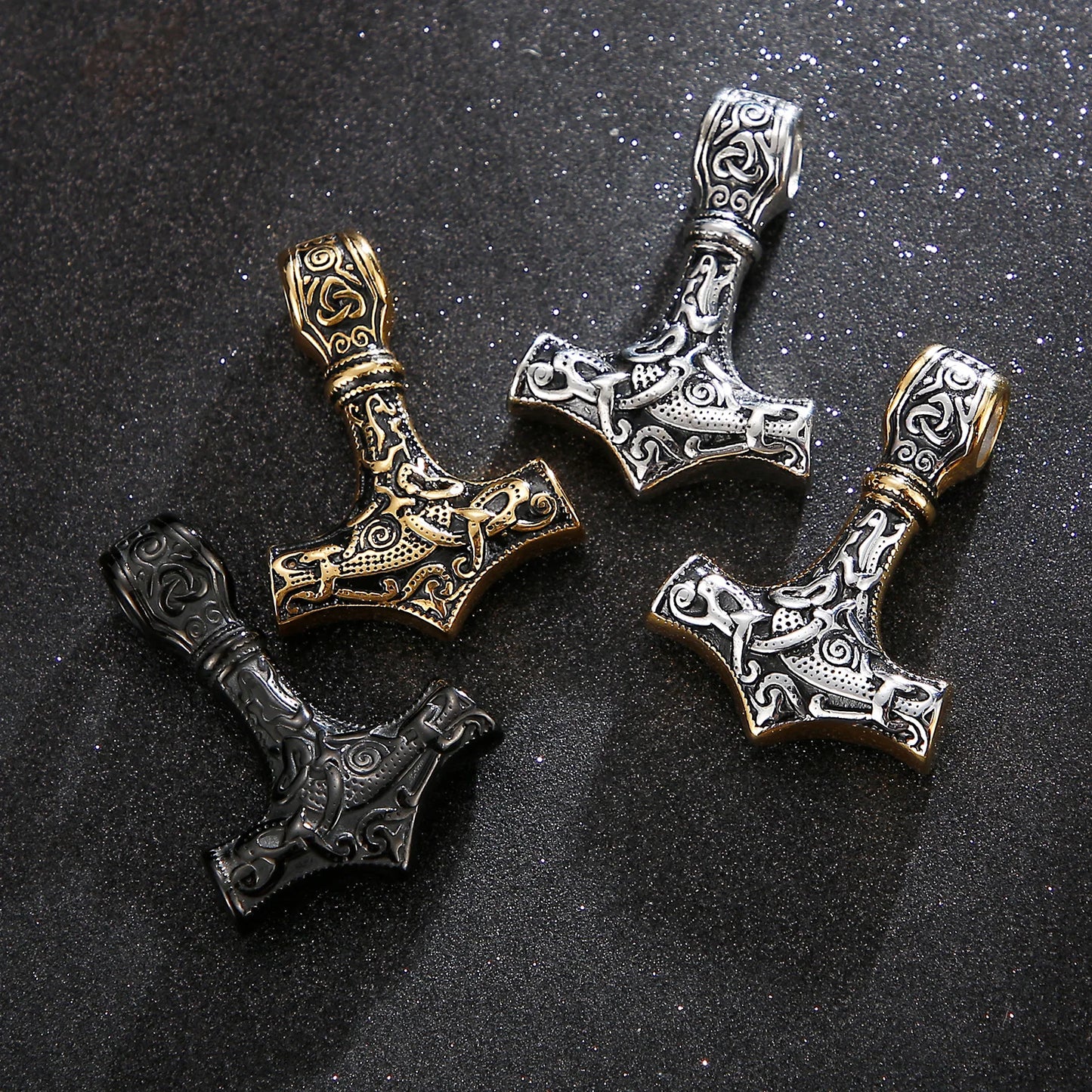 Men's Pirate Captain Stainless Steel Necklace  Bless Amulet