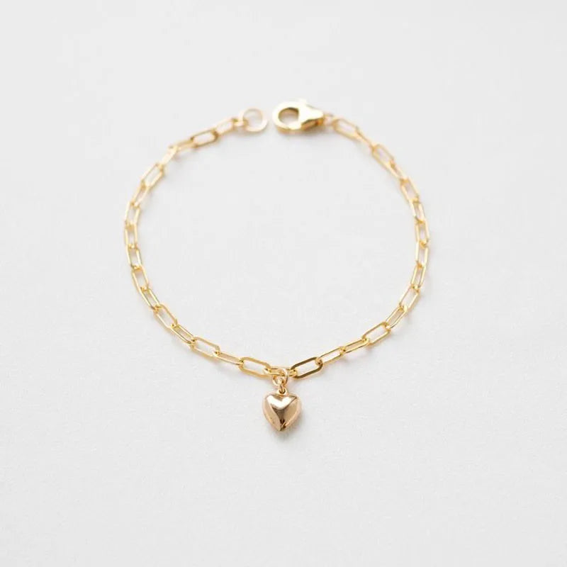 Gold Filled Heart-shaped Bracelet Handmade Anklets for Women.