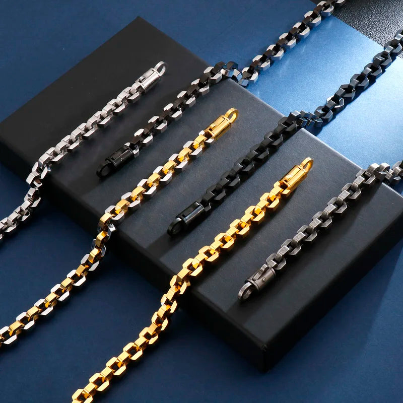 Man's Chain Link Fashion, Stainless Steel Necklace
