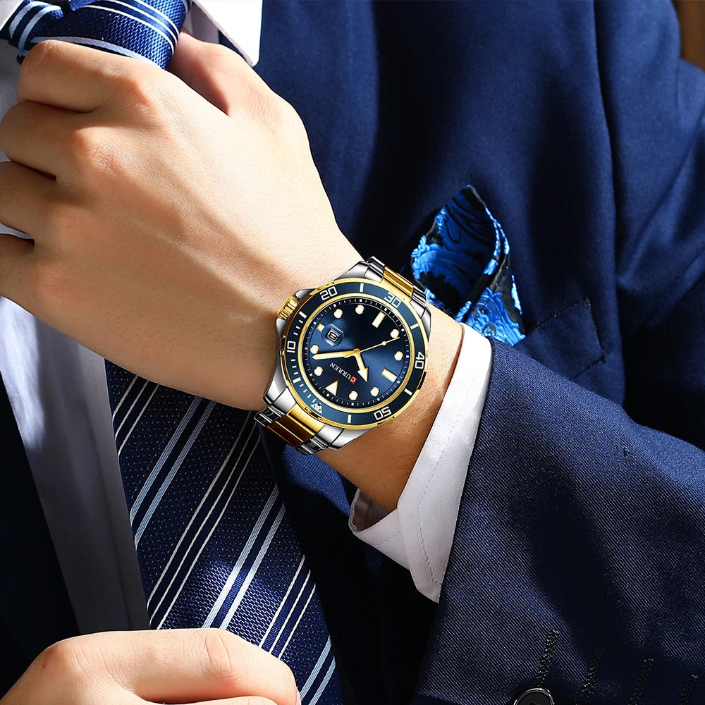 Mens Stainless Steel Quartz Business watch