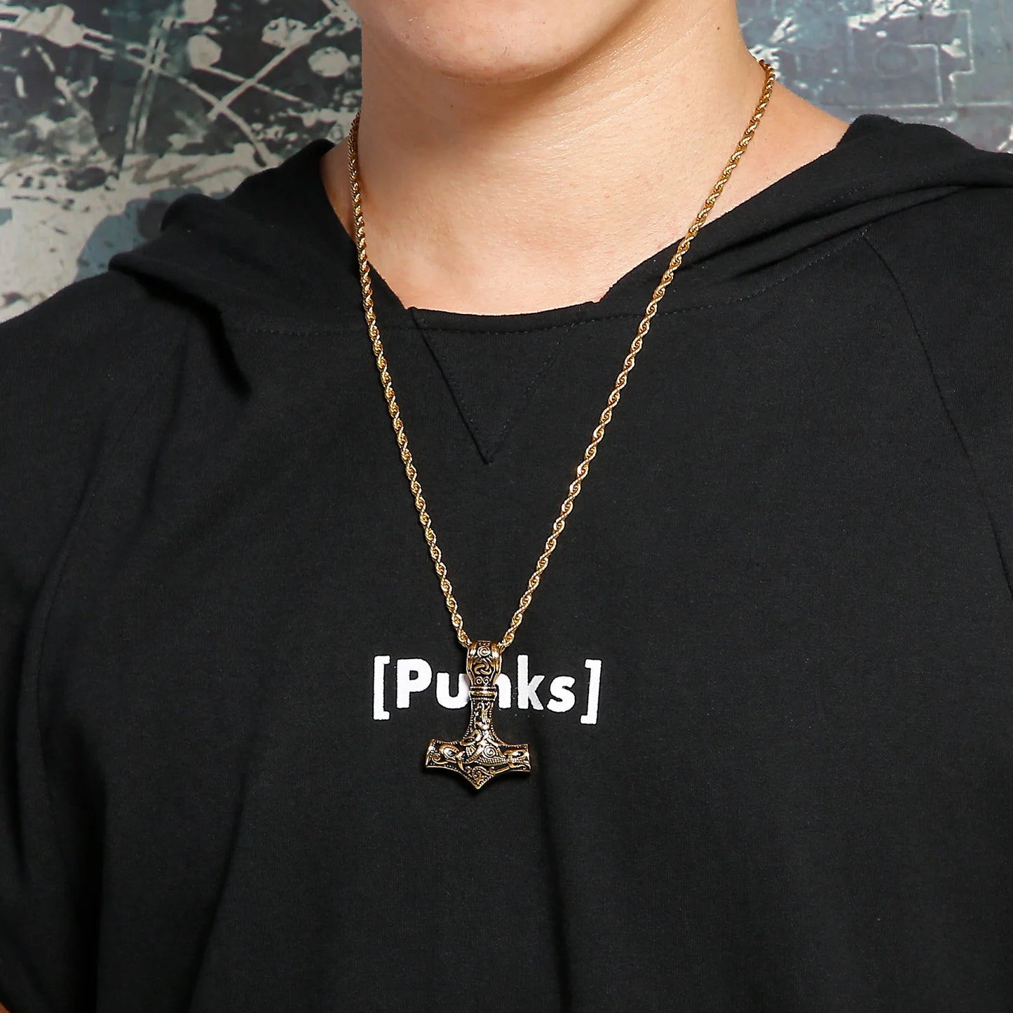 Men's Pirate Captain Stainless Steel Necklace  Bless Amulet