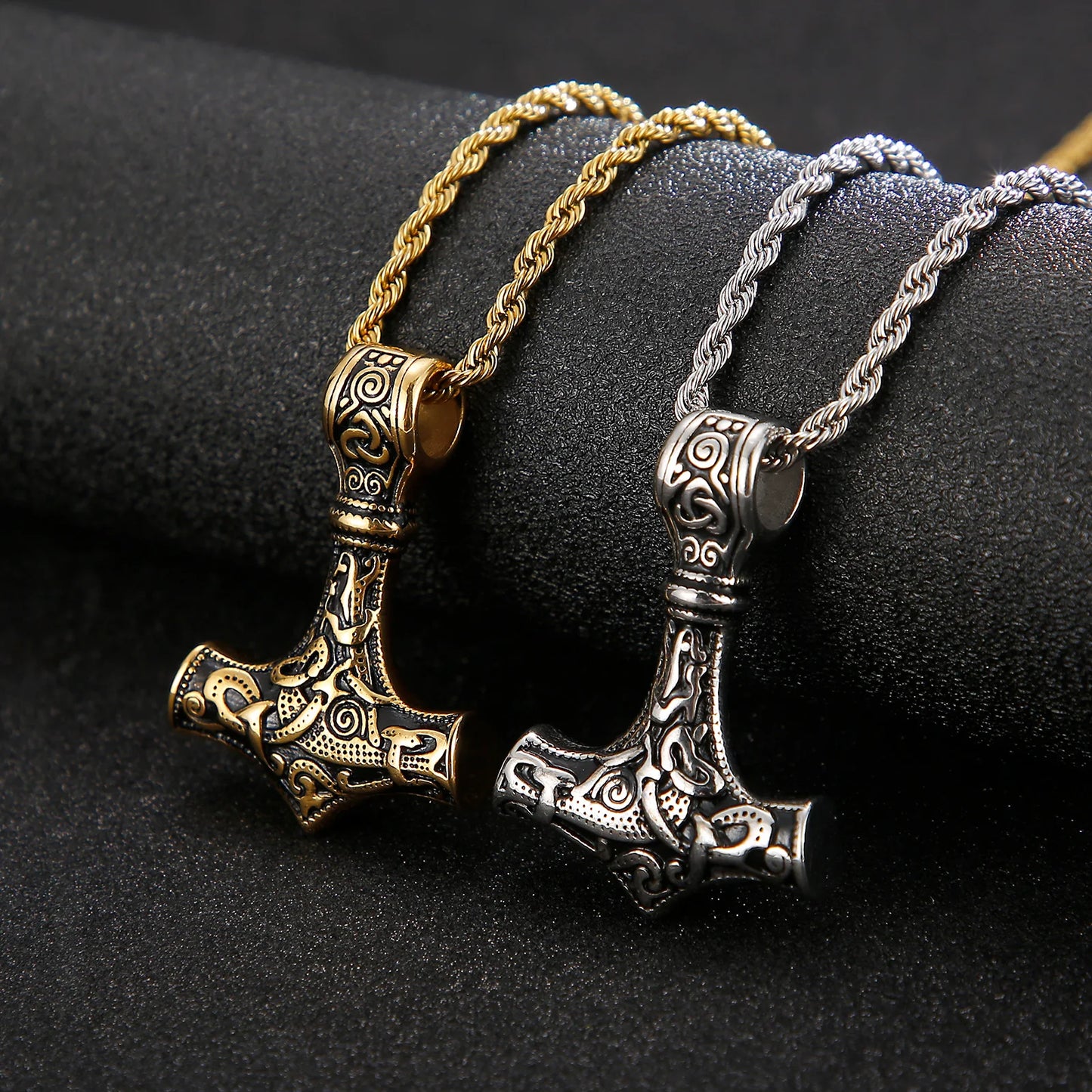 Men's Pirate Captain Stainless Steel Necklace  Bless Amulet