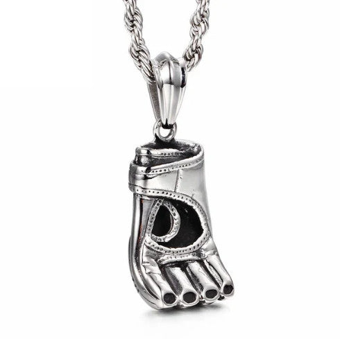 Men Stainless Steel Boxing Fist Chain Link Fashion Necklace