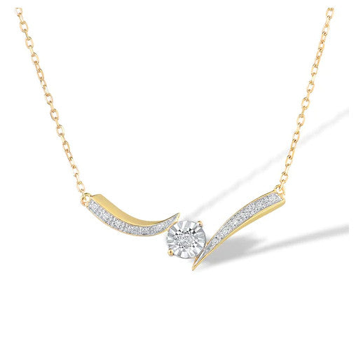 Designer Fashion Necklaces 9K Yellow White Gold Necklace For Women.