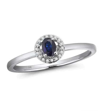 14K White Gold Diamond Sapphire Ruby Emerald Ladies Rings