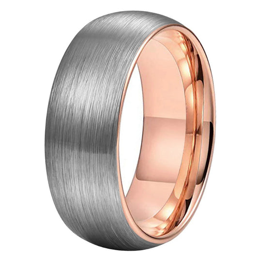 Men, Womens Domed Brushed Engagement Ring