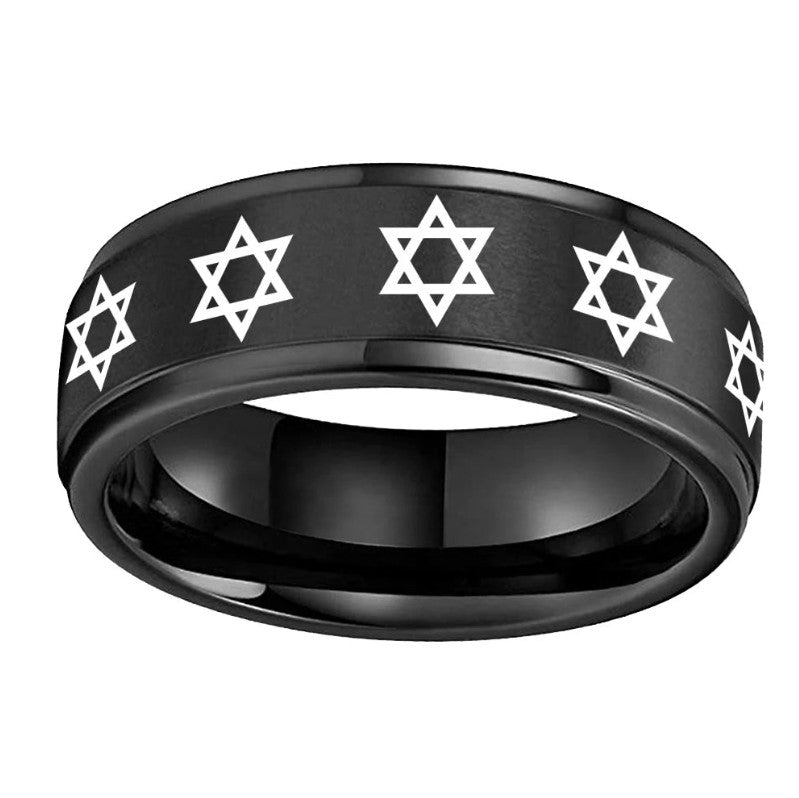Mens, Womens Stainless Steel  Masonic Brushed Ring